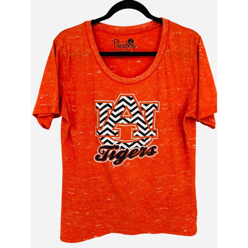 Pressbox Auburn Tigers Orange Heathered T Shirt Women's Size Large‎